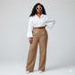 Solid Colour Tailored Long Pants