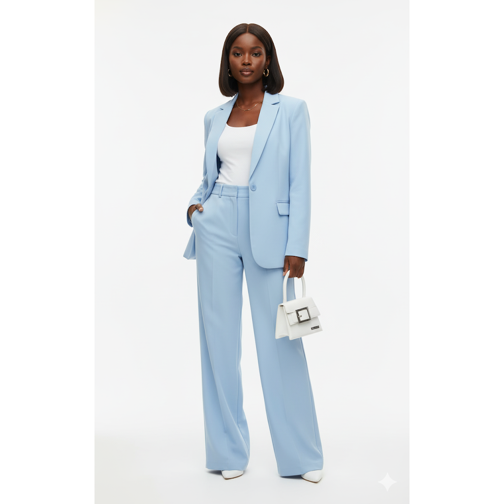 Single Button Blazer Jacket & Formal Pants Set