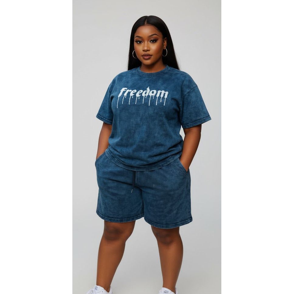 Freedom Print Lounge Shirt 2 Pieces Set
