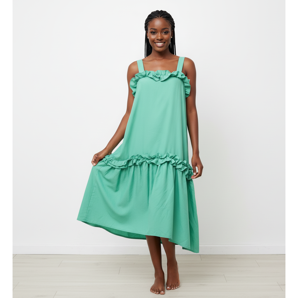 Tie Strap Swing Sun Dress