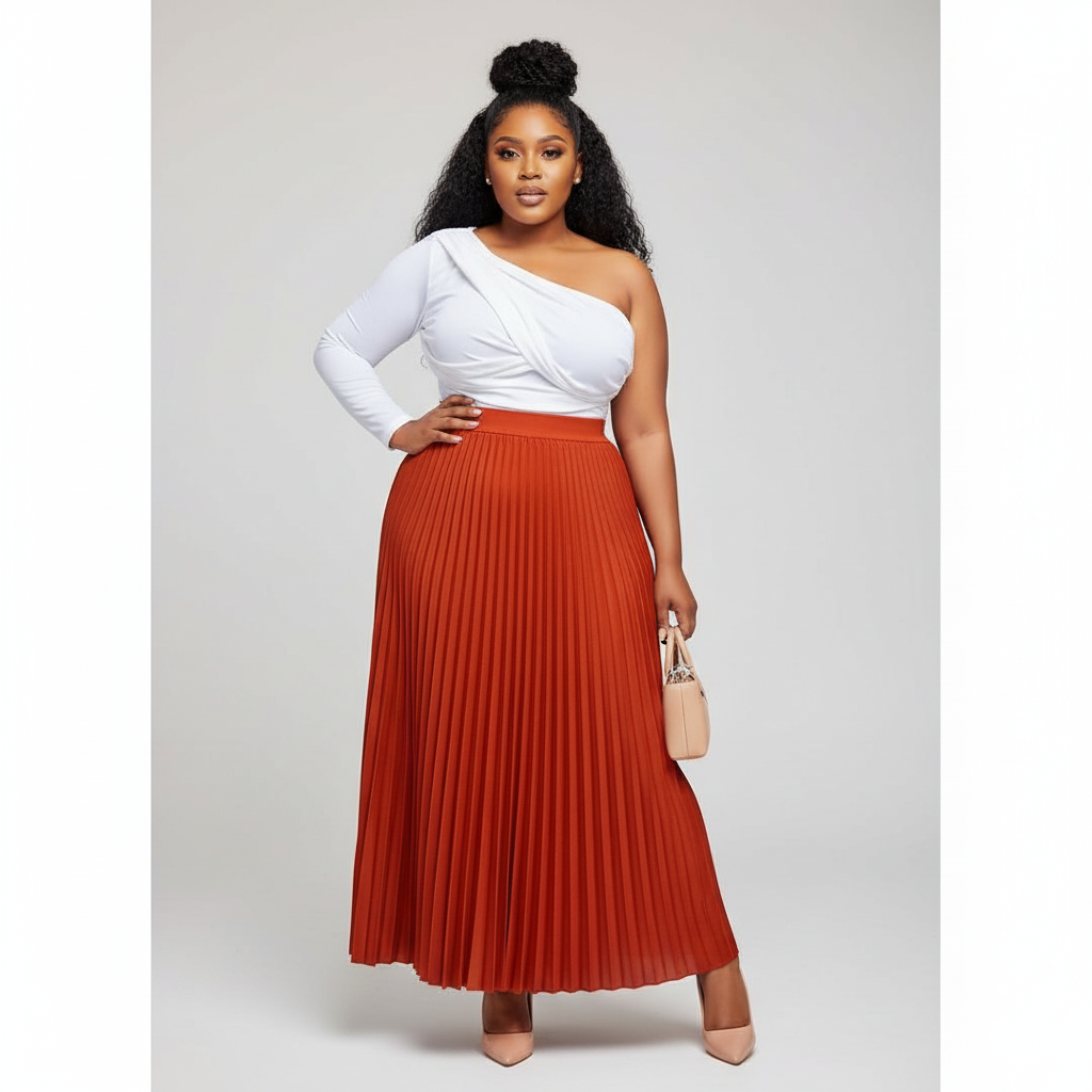 Pleated High Waisted Skirt