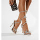 Slinky Butterfly Ornament Wrap Around High Heel Sandals