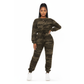 Camouflage Long Sleeve Jumpsuit With Elastic Waist And Insert Pockets