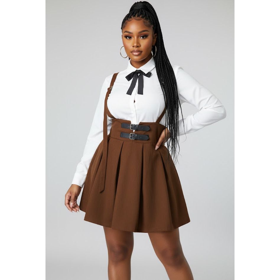 Mini Skirt With Removable Shoulder Straps