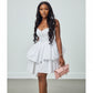 A Short Tiered Dress With Thin Straps
