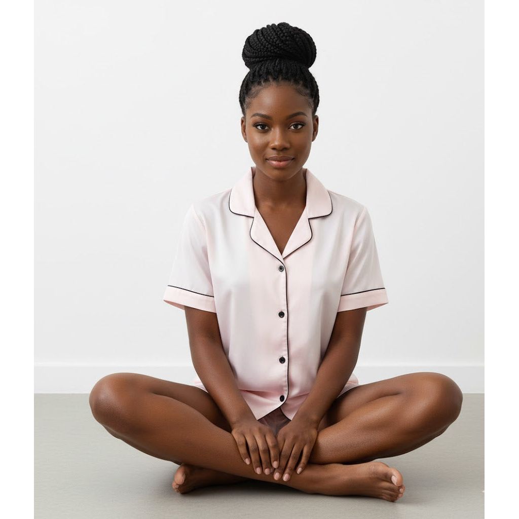 Short Silk Pajamas 2 Piece Set