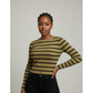 Women's Striped Knitted Long Sleeve Top