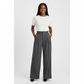Solid Color Wide Leg Two-Button Pleated Long Casual Pants