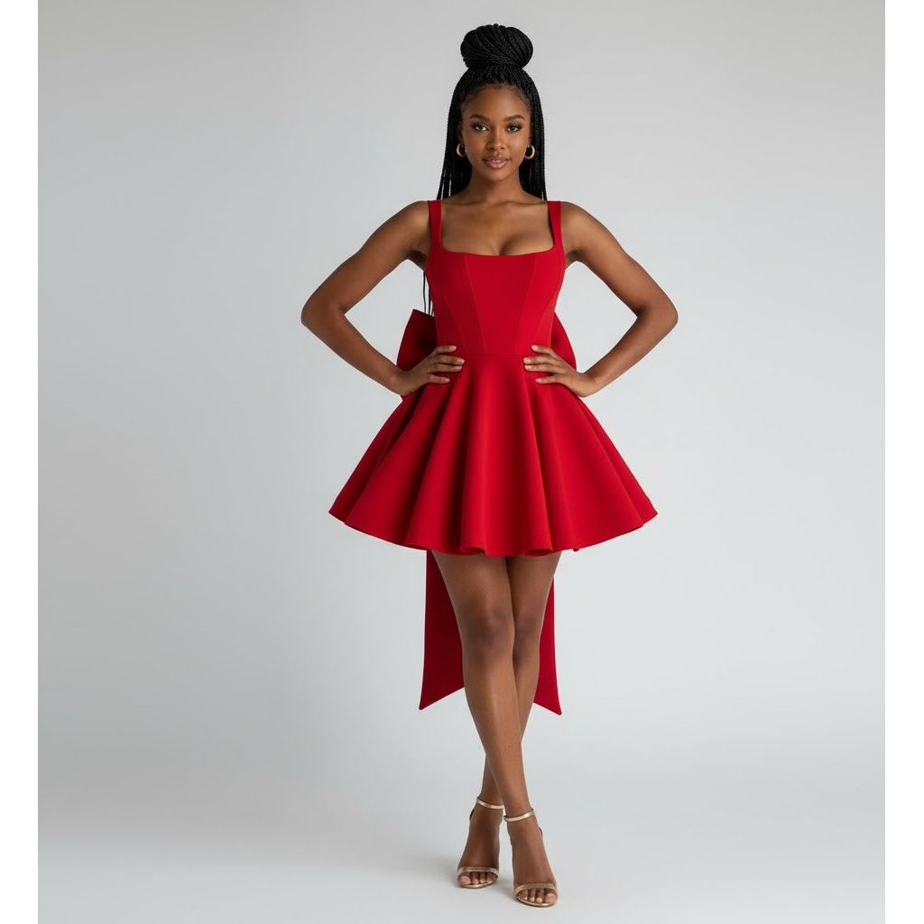 Backless Big Boobs Birthday Mini Dress