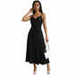Pleated A Line Sun Cocktail Midi Dress