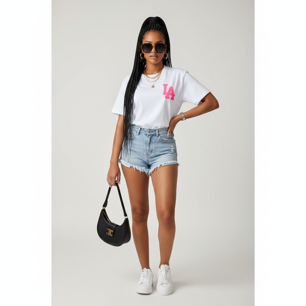 Printed Top Oversized Drop Shoulder Short Sleeve T Shirt