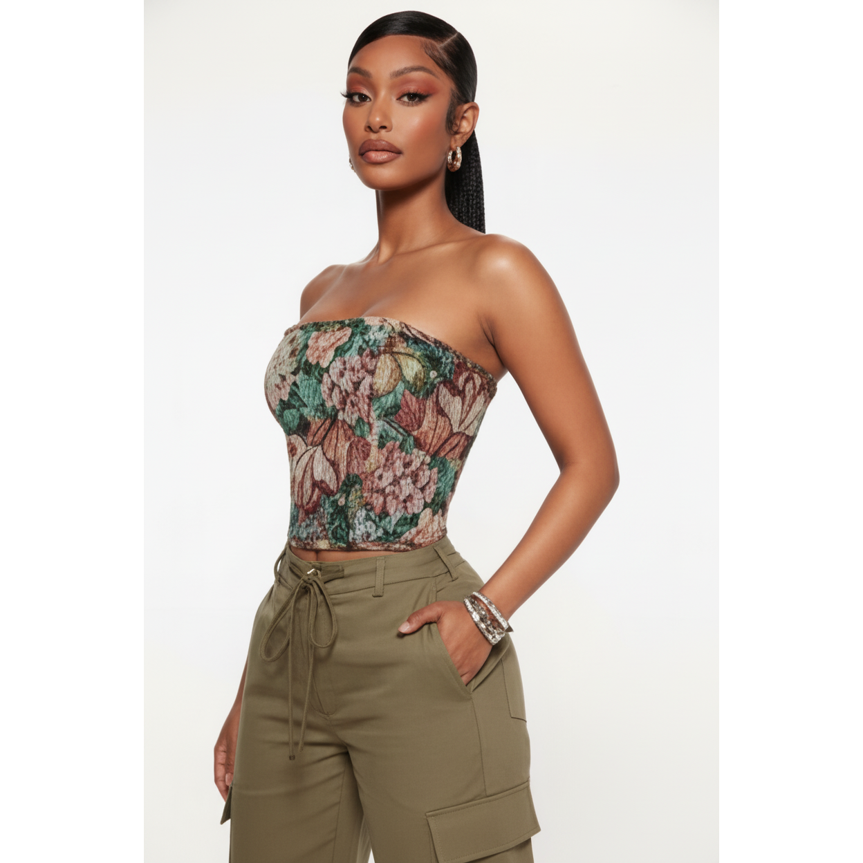 One Of A Kind Multi Color Corset Top.