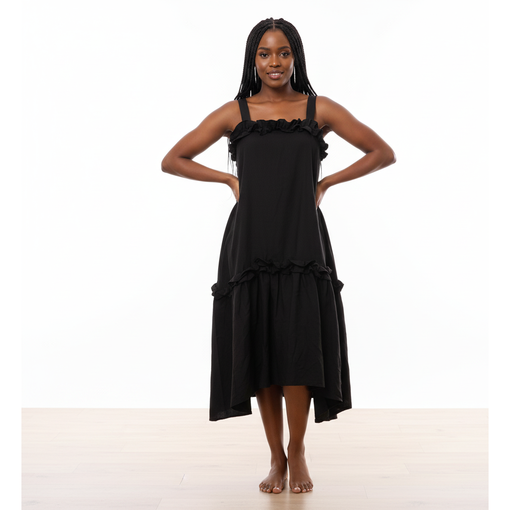 Tie Strap Swing Sun Dress