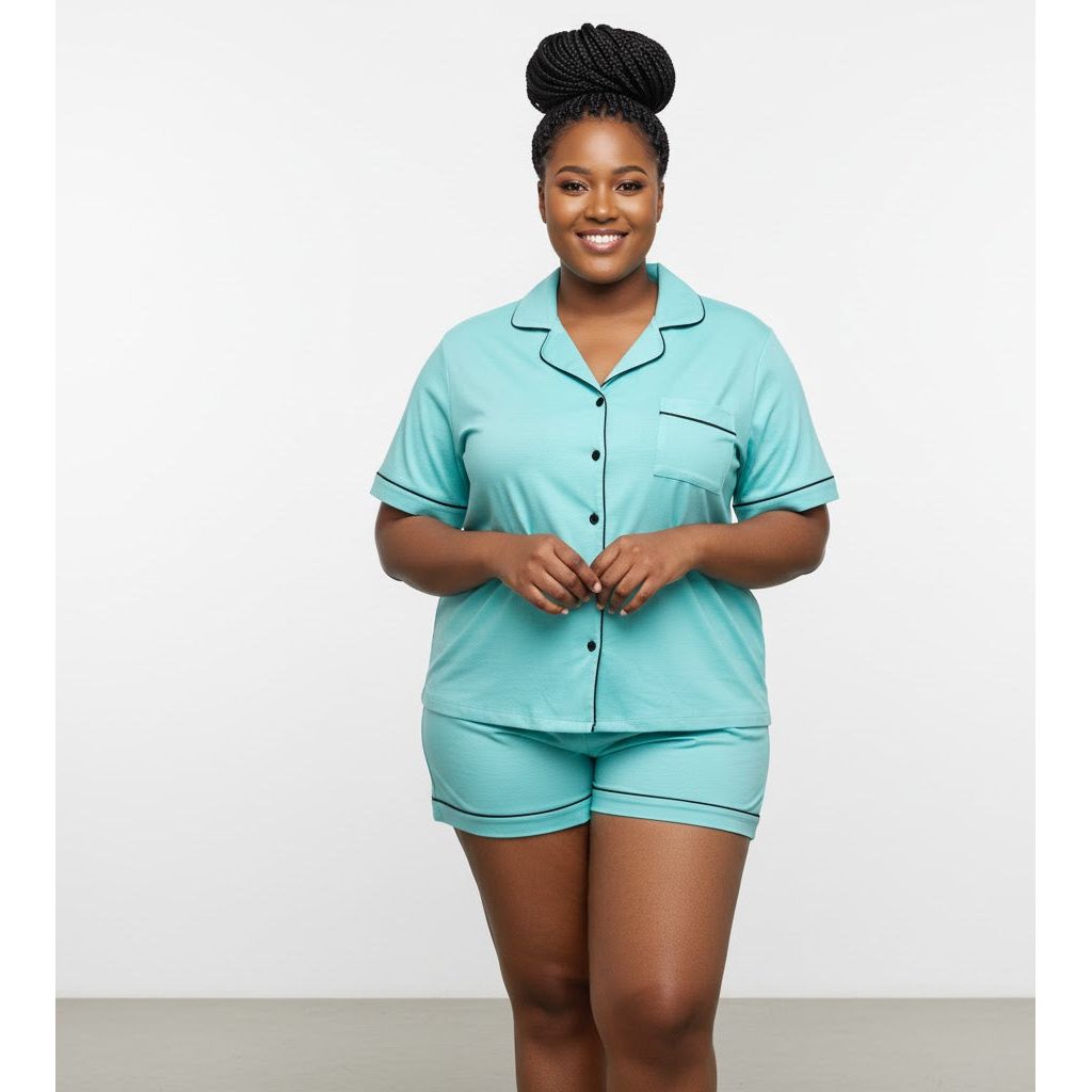Short Silk Pajamas 2 Piece Set