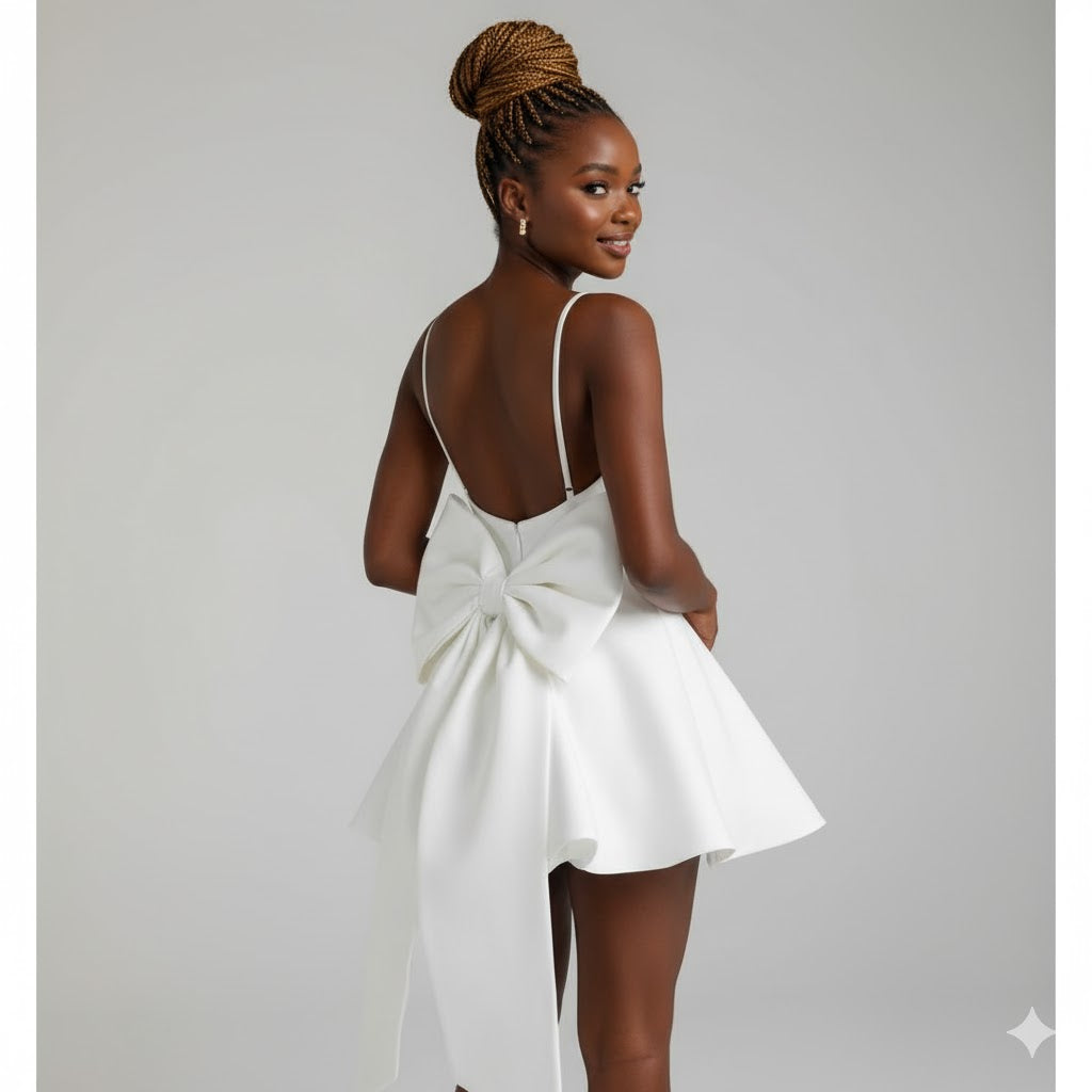 Backless Big Boobs Birthday Mini Dress