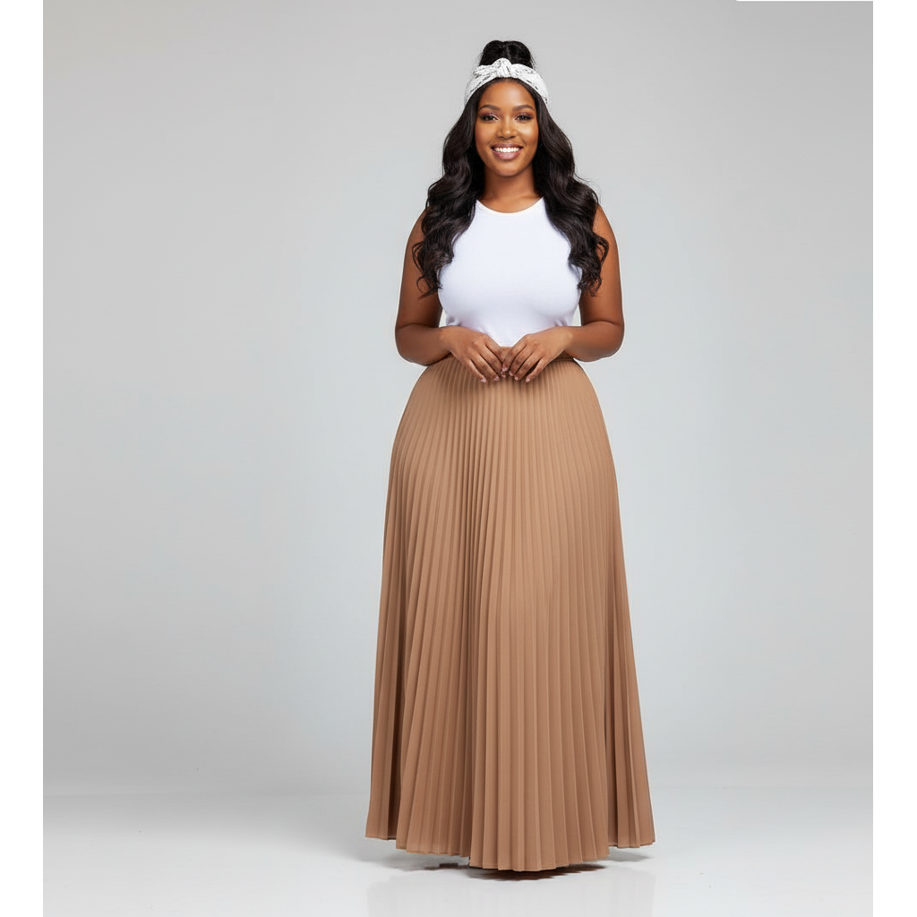 Pleated High Waisted Skirt