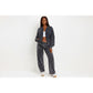 Washed Zip-Up Hoodie & High-Waisted Flare Pants