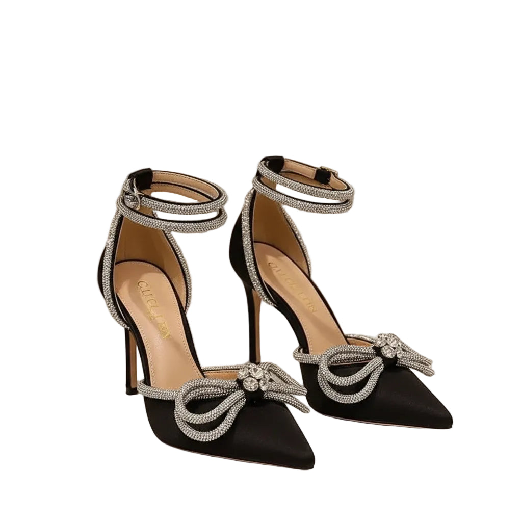 pointed toe buckle strap high heel