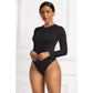 Long Sleeve O-neck Sexy Bodysuit