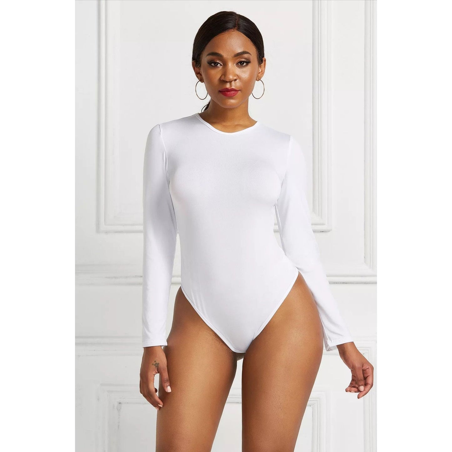 Long Sleeve O-neck Sexy Bodysuit