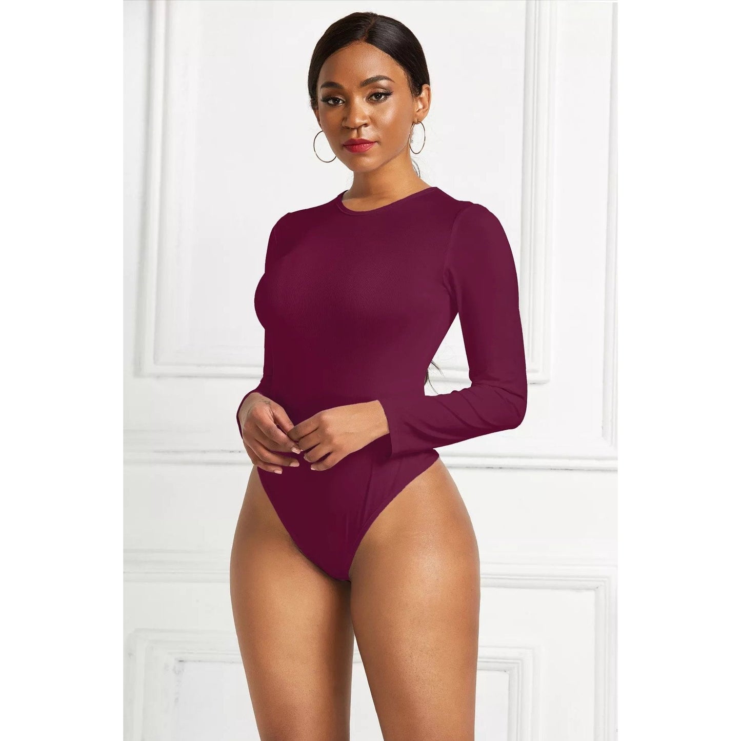 Long Sleeve O-neck Sexy Bodysuit