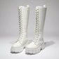 Lace-Up Chunk Heel Platform Boots