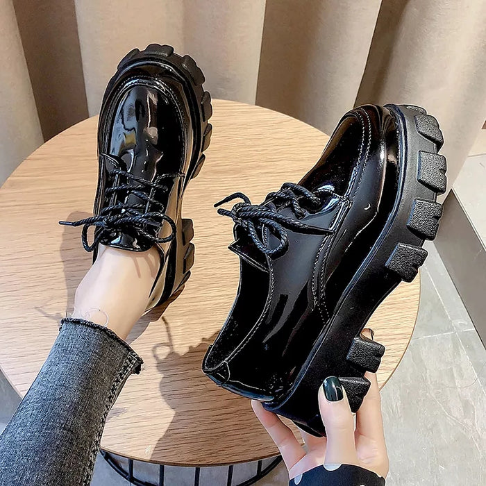 platform leather Ladies shoes