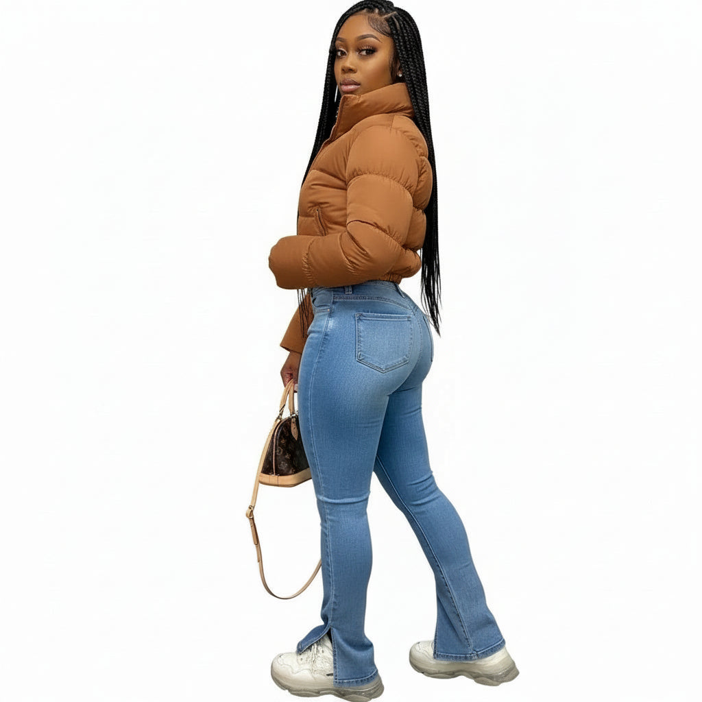 Zipper Short puffer Coat