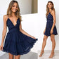Sexy V-Neck Backless Short Mini Dress 