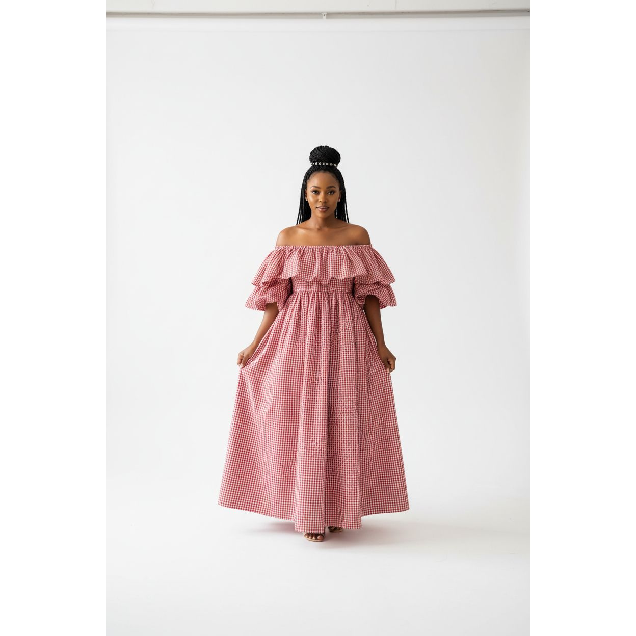 Ruffles Plaid Dress