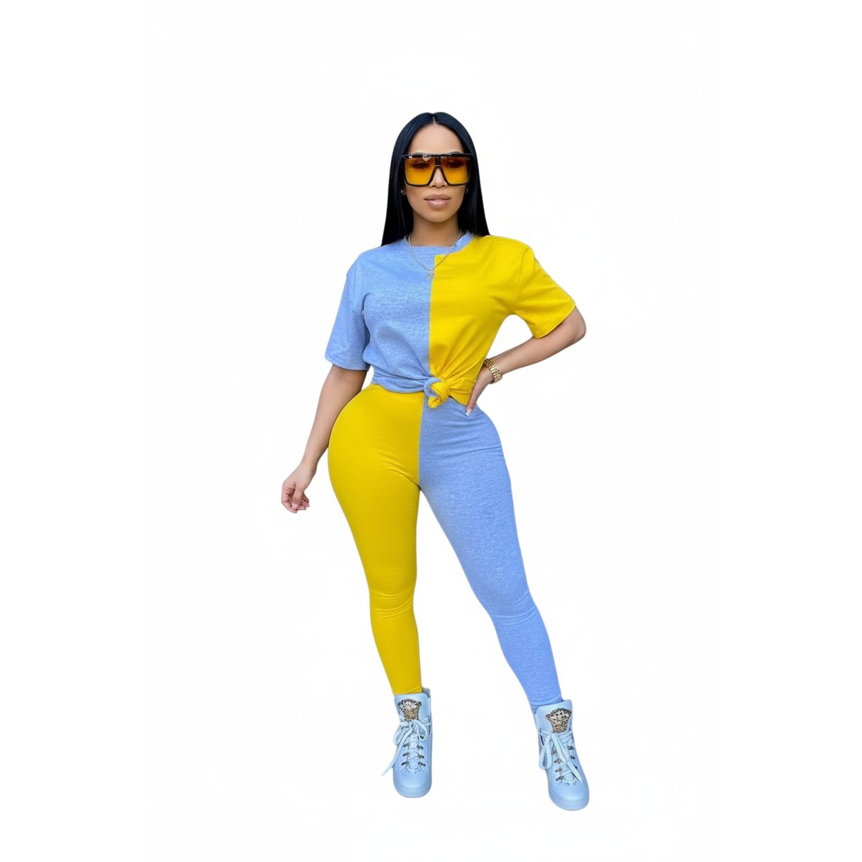 Patchwork Two Pieces Set