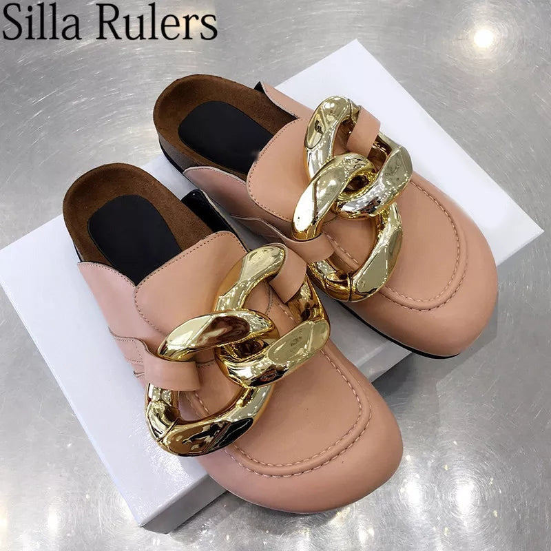 Gold Chain Closed sandels