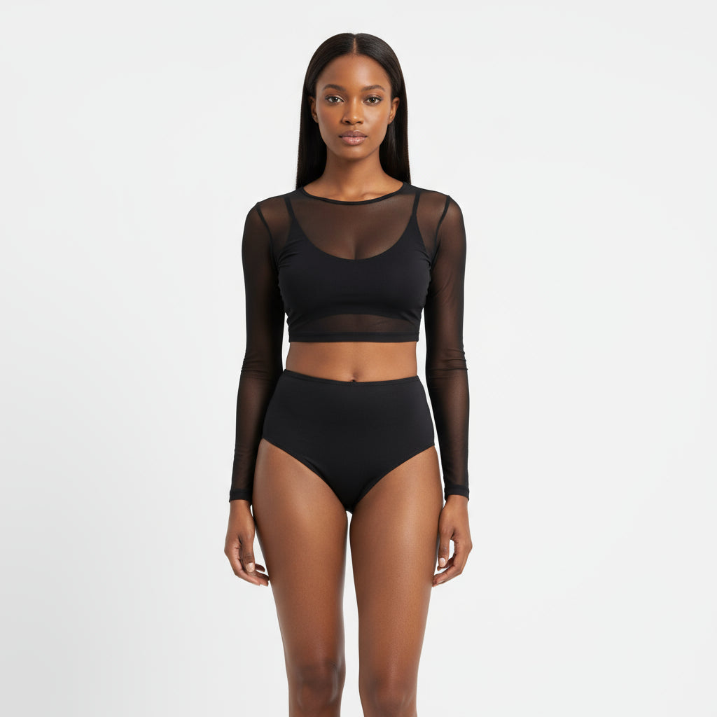 Highly waisted bikini set