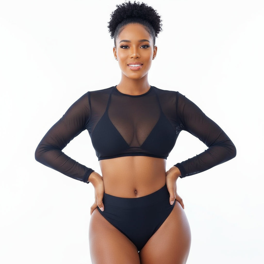 Highly waisted bikini set