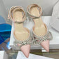 Pointed toe buckel strap high heel