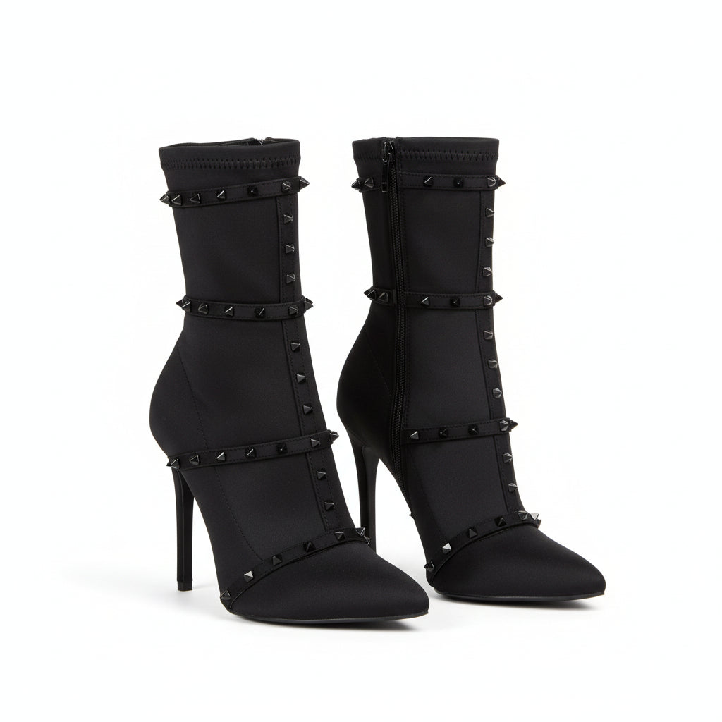 Studded Detail Sock Boots - YELLOW SUB TRADING 