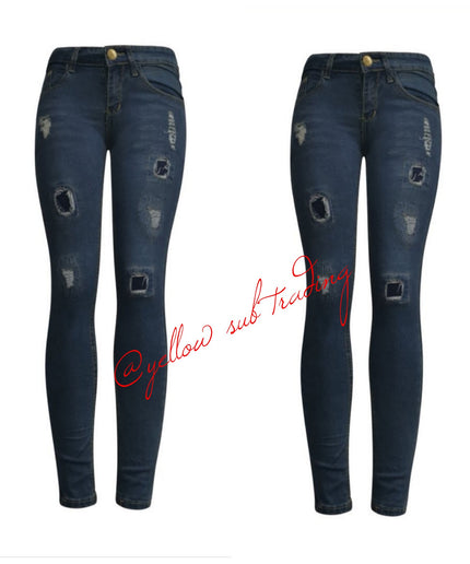 YST-1038 skinny jeans - YELLOW SUB TRADING 