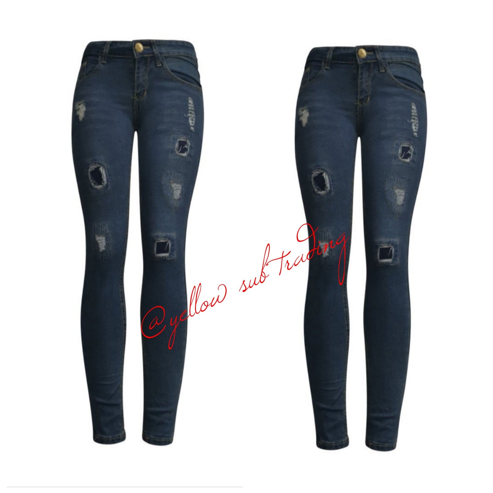 YST-1038 skinny jeans - YELLOW SUB TRADING 