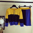 Colour Block Knit Sweater Set - YELLOW SUB TRADING 