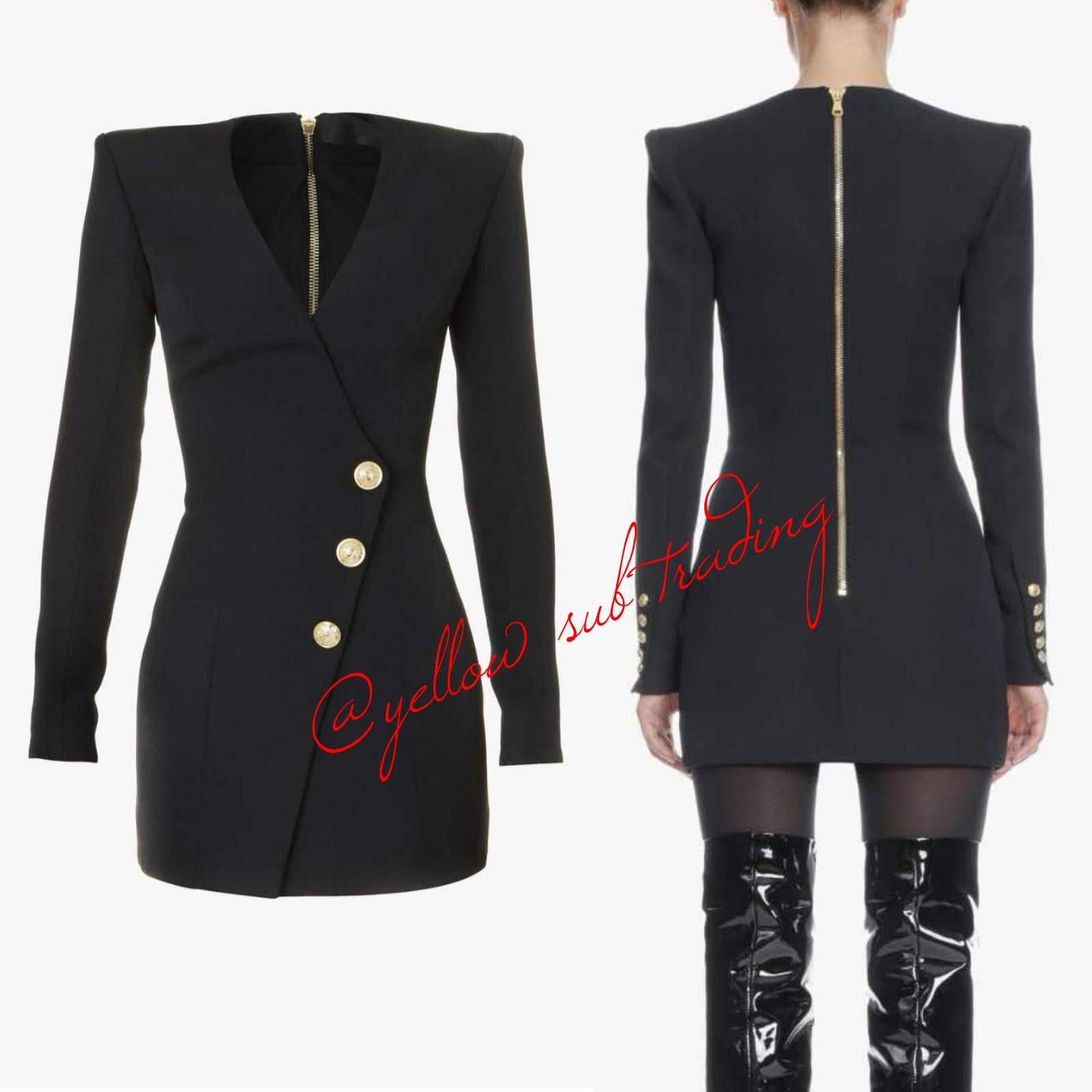 Wrap Over Mini Dress - YELLOW SUB TRADING 