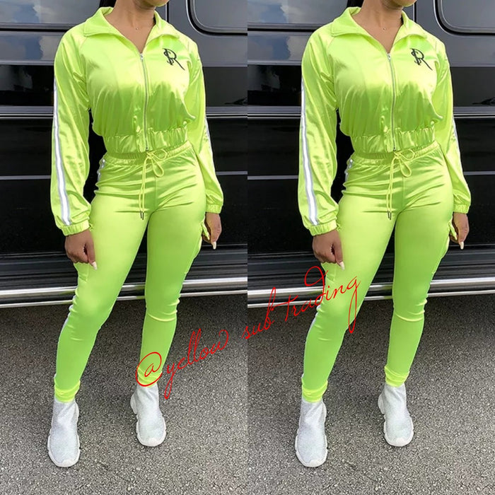 Satin Sporty Tracksuits - YELLOW SUB TRADING 