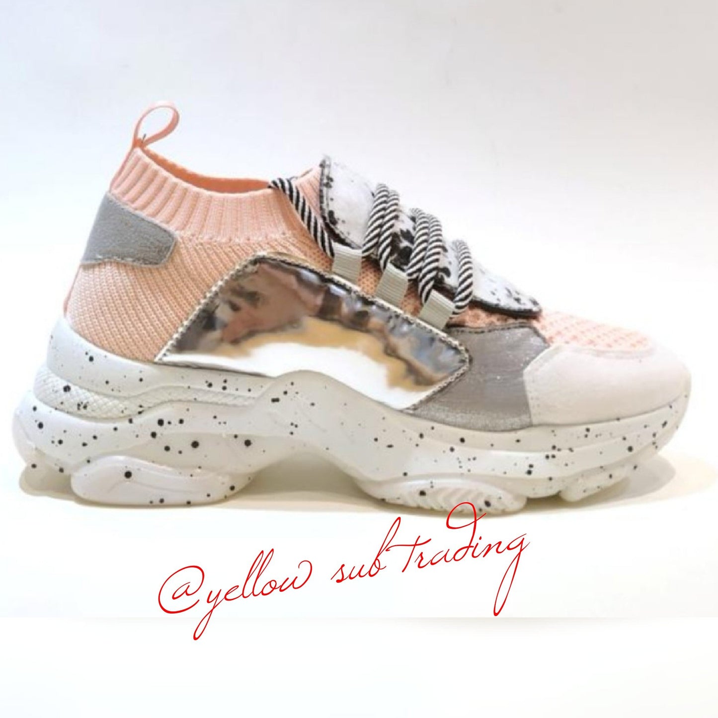 Lace Up Chunky Platform Sneakers - YELLOW SUB TRADING 