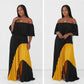 Off Shoulder Side Slit Maxi Dress