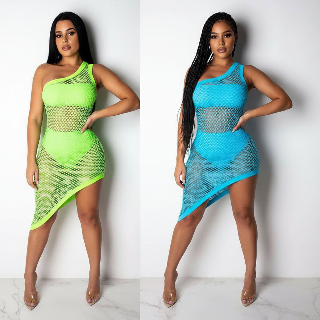 3 Pieces Mesh See-through Swimsuit - YELLOW SUB TRADING 