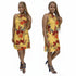 Sleeveless Floral Mini Dress - YELLOW SUB TRADING 