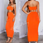 Strapless Crop Top & Long Skirt Set