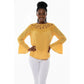 Long sleeve Crochet detailed Top - YELLOW SUB TRADING 
