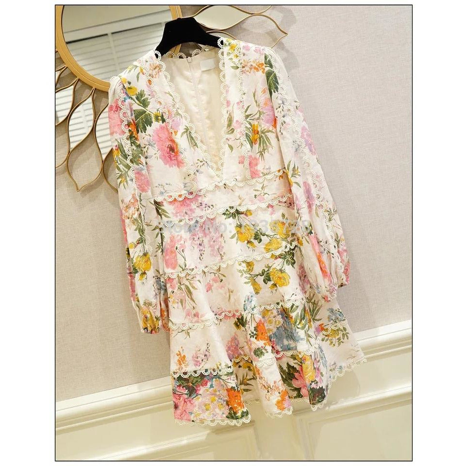 V-Neck Floral Dress – YELLOW SUB TRADING