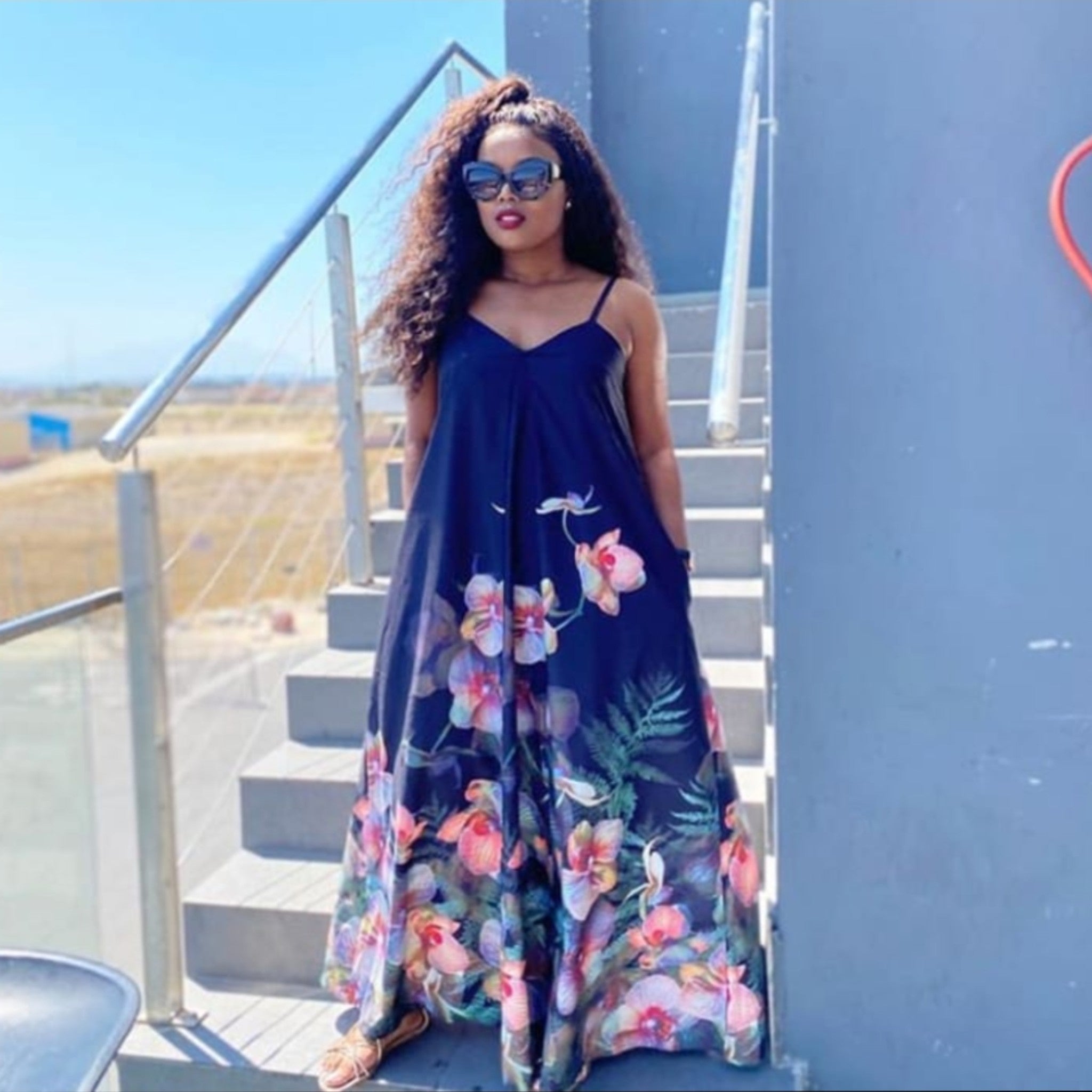 Sleeveless Floral Maxi Dress 