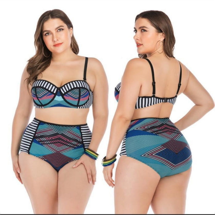 Colourful Two Piece swimming set 